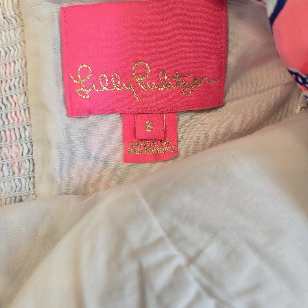 Lilly Pulitzer Neola Engineered Romper Party Like A Lobstar - Picture 5 of 7